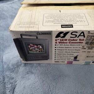 vintage Sansui CLD0065 6-inch LCD TV and VHS VCR combo unit